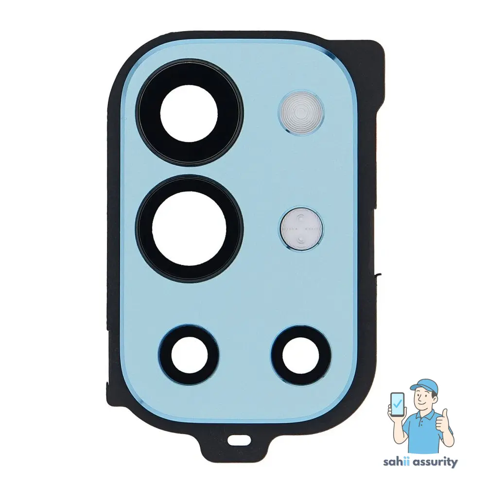 Camera Lens Glass with Frame for OnePlus 9R 5G Blue thumbnail